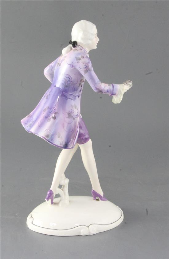 Lorenzl for Goldscheider. A pottery figure of a Dandy, 31cm